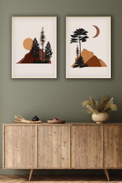Wallity Huhu153 - Set de 2 Pinturas Decorativas en MDF de 50 x 70 cm